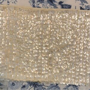 NWT Pottery Barn Cream Mother of Pearl Pillow Cover